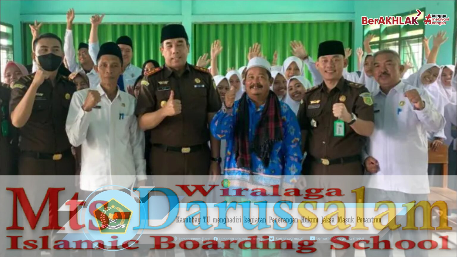 Kasubbag TU Kemenag Mesuji hadiri kegiatan Penerangan Hukum Jaksa Masuk Pesantren di Pondok Pesantren Hidayatul Mubtad’in II