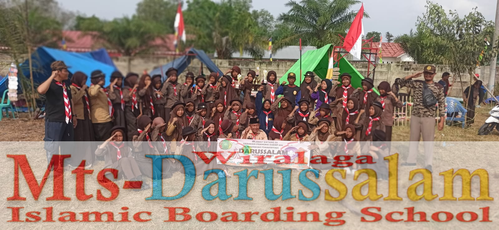 MTs Darussalam Wiralaga Raih Juara Umum I Perkemahan Hari Pramuka Ke-62