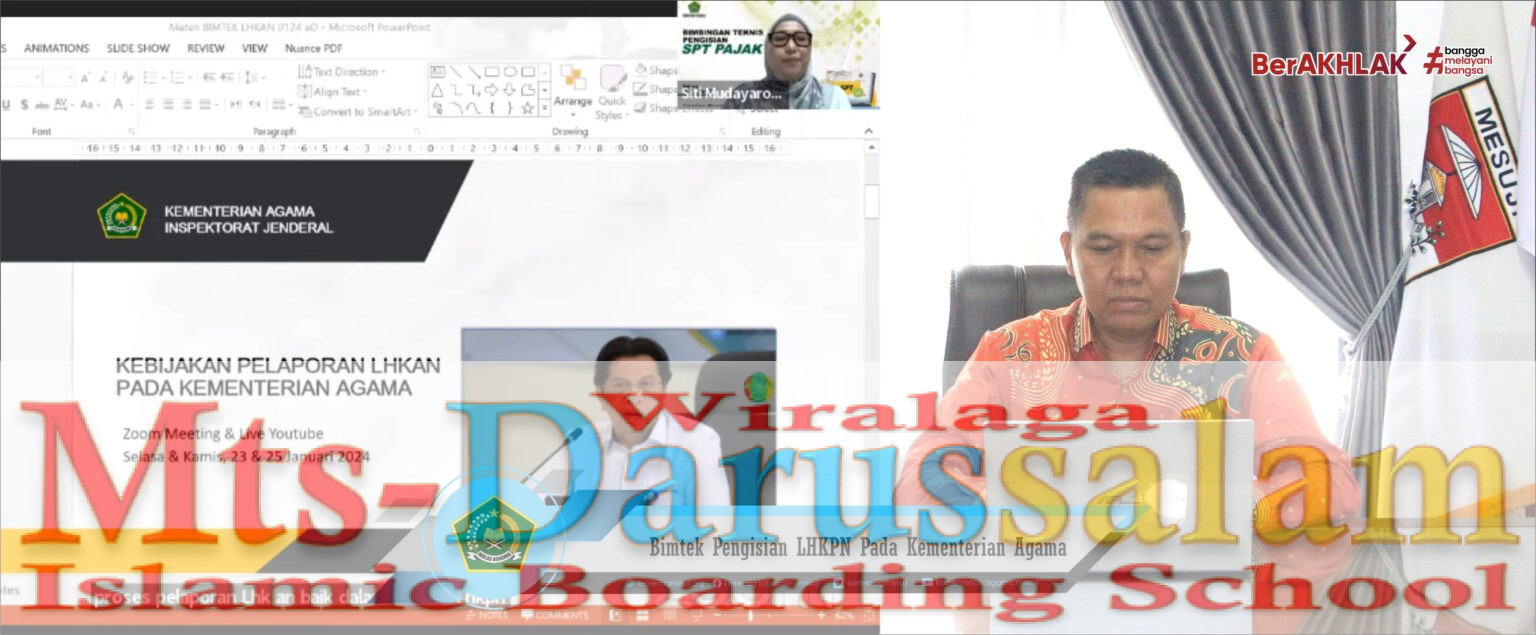 Kepala Kemenag Mesuji ikuti, Bimtek Pengisian Laporan Harta Kekayaan Penyelenggara Negara (LHKPN) Pada Kementerian Agama